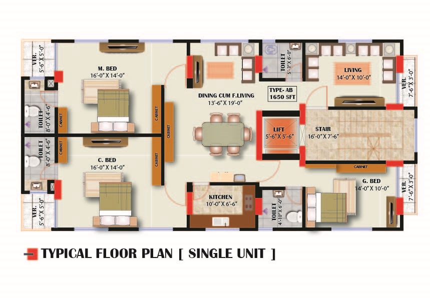 Typical Floor Plan (Single Unit)